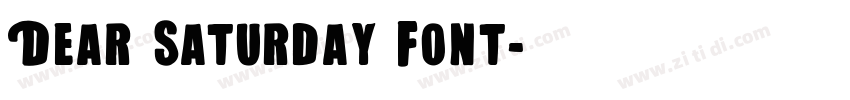 Dear Saturday Font字体转换